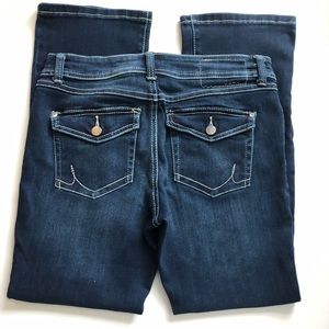 Inc Boot-Cut Jeans w/ Rhinestones & Silver Buttons
